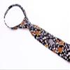 Spring Notion Boys' Cotton Floral Skinny Zipper Tie, Black/Mustard Large view 3