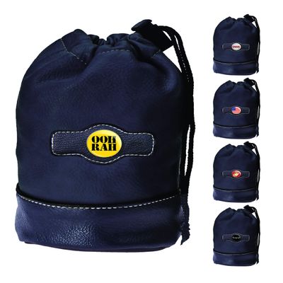 Clip Wipes Marine Golf Valuables Pouch with Drawstrings (Black-OOH RAH)