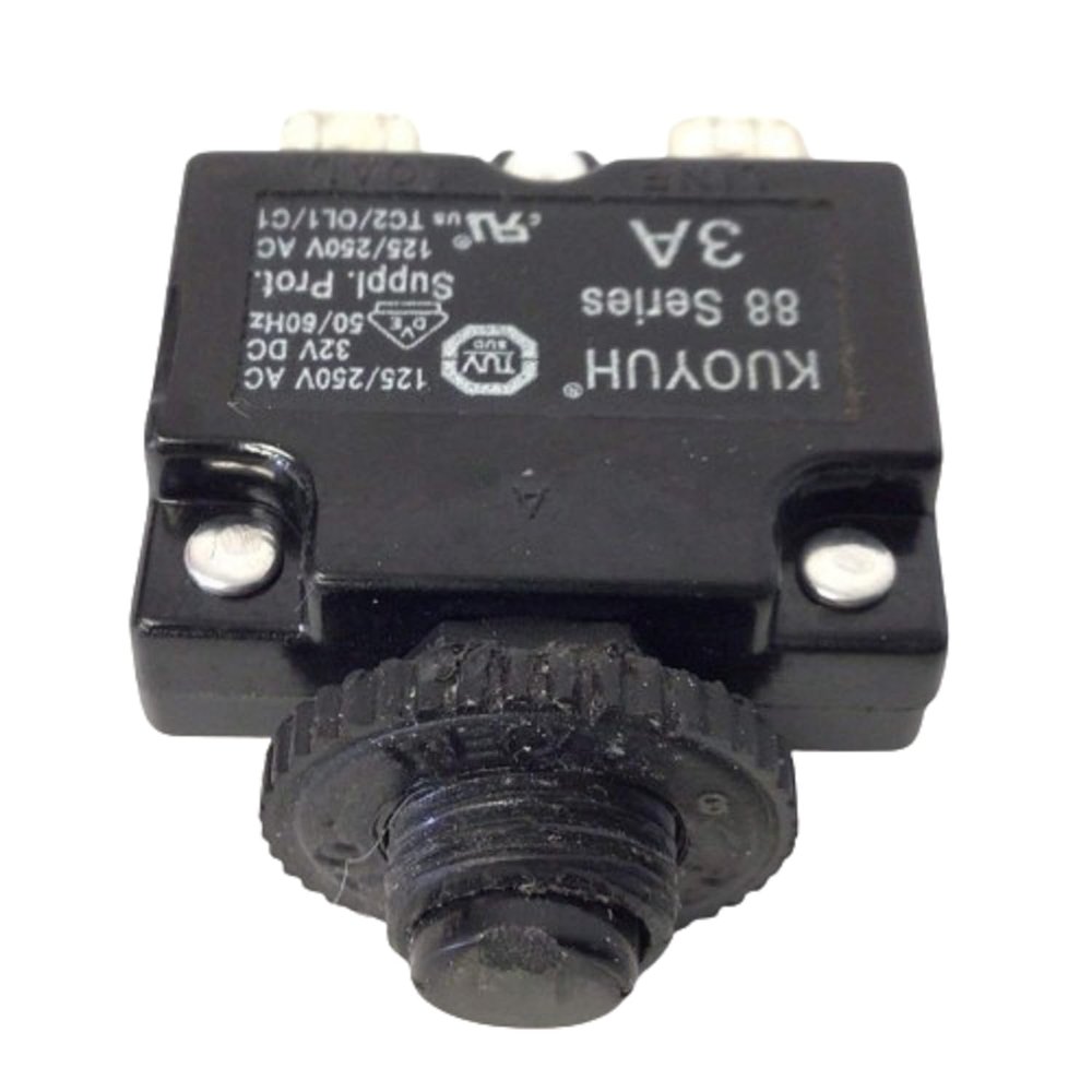 Power Entry Circuit Breaker 3A Replacement Part for Commercial Elliptical, OEM Fit Component for Secure Installation and Smooth Operation, Part #063270-A