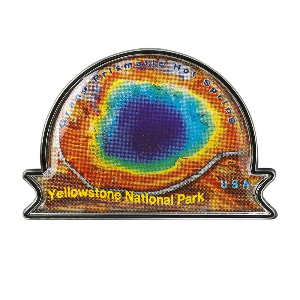 Collectible Novelty Pin for Backpack, Scarf - Made From Jeweler Class Metal - Spartan and the Green Egg Explorer Pin Series: Grand Prismatic Hot Springs - Yellowstone National Park, USA (268)