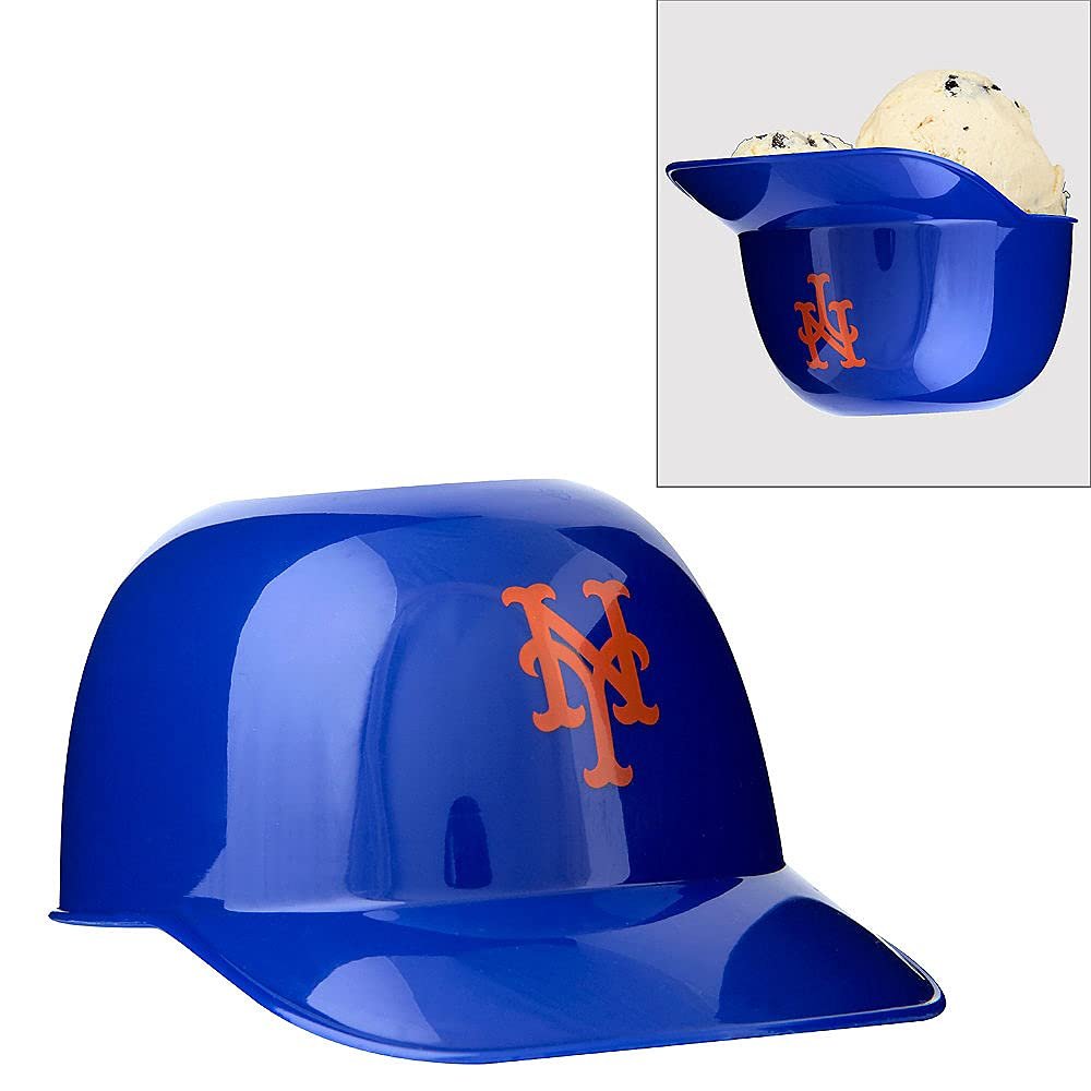 Rawlings Official MLB Batting Helmet Ice Cream/Snack Bowl, 24 Count, New York Mets