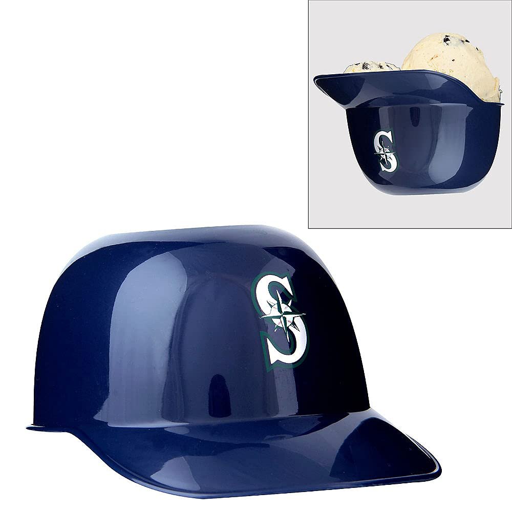 Rawlings Official MLB Batting Helmet Ice Cream/Snack Bowl, 24 Count, Seattle Mariners