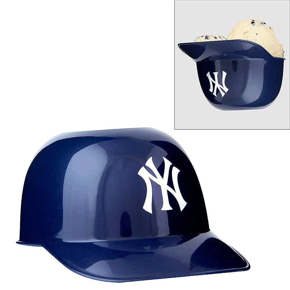 Rawlings Official MLB Batting Helmet Ice Cream/Snack Bowl, 24 Count, New York Yankees