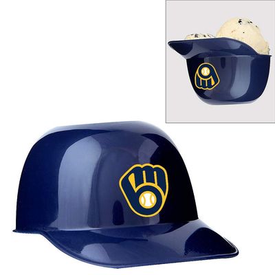 Rawlings Official MLB Batting Helmet Ice Cream/Snack Bowl, 24 Count, Milwaukee Brewers