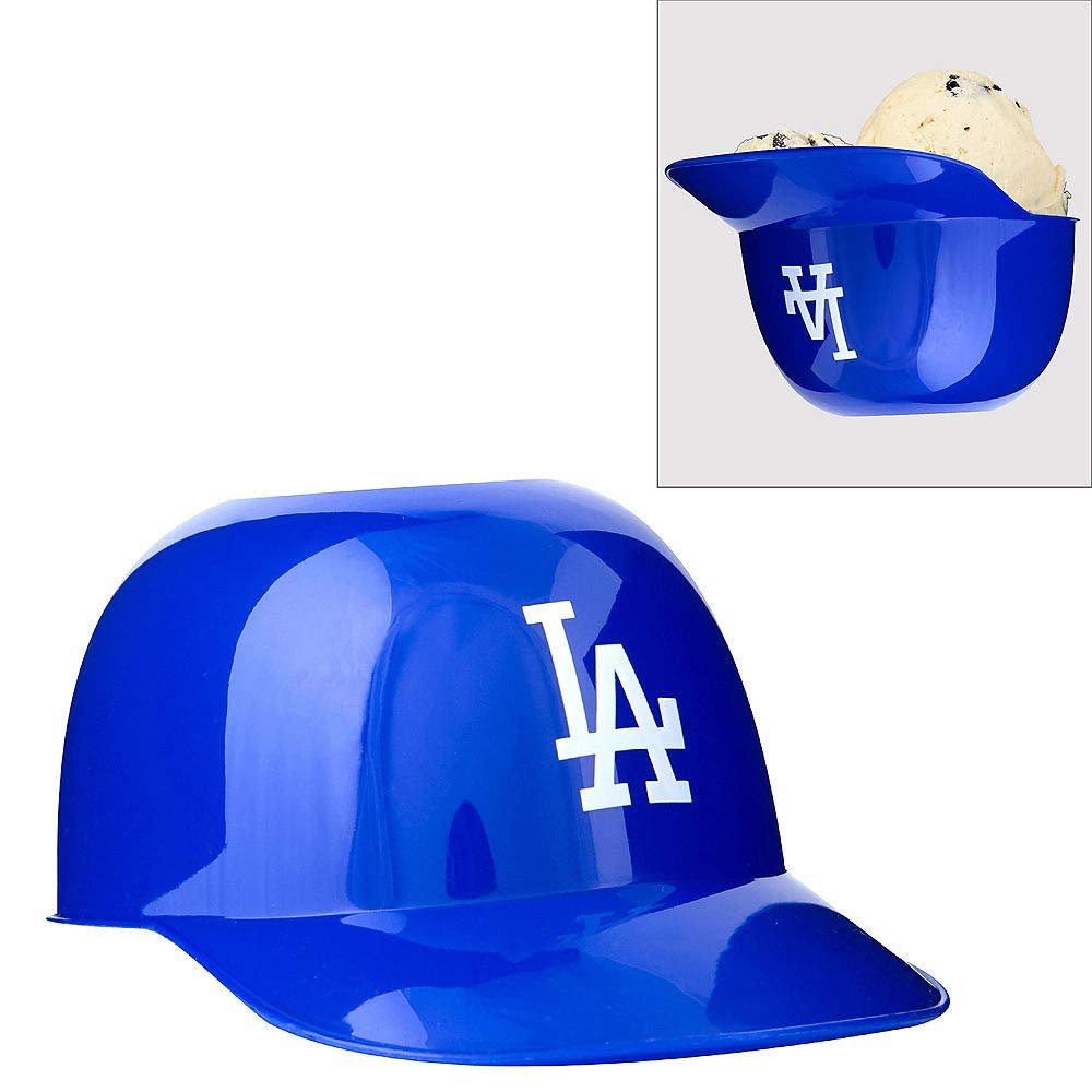 Rawlings Official MLB Batting Helmet Ice Cream/Snack Bowl, 24 Count, Los Angeles Dodgers