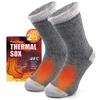 Busy Socks Winter Warm Thermal Socks for Men Women Extra Thick Insulated Heated Crew Boot Socks for Extreme Cold Weather, Medium, 1 Pair Light Grey view 1