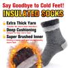 Busy Socks Winter Warm Thermal Socks for Men Women Extra Thick Insulated Heated Crew Boot Socks for Extreme Cold Weather, Medium, 1 Pair Light Grey view 3