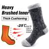 Busy Socks Winter Warm Thermal Socks for Men Women Extra Thick Insulated Heated Crew Boot Socks for Extreme Cold Weather, Medium, 1 Pair Light Grey view 4