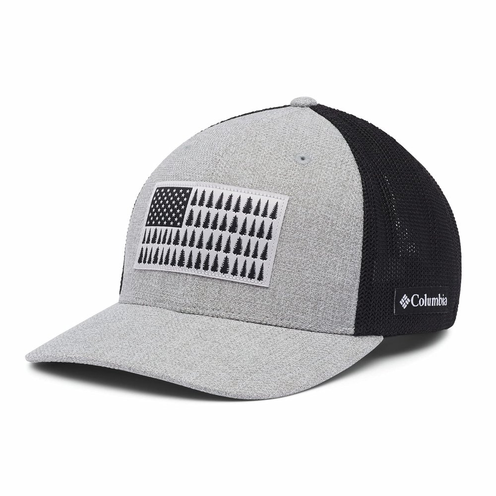 Columbia Unisex Mesh Tree Flag Ball Cap, Breathable, Adjustable