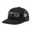 Columbia Unisex PFG Mesh Snap Back Hooks Ball Cap, Black/Silver PFG, One Size view 3