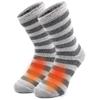 Busy Socks Winter Warm Thermal Socks for Men Women Extra Thick Insulated Heated Crew Boot Socks for Extreme Cold Weather, Large, 1 Pair Light Grey Striped view 1