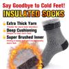 Busy Socks Winter Warm Thermal Socks for Men Women Extra Thick Insulated Heated Crew Boot Socks for Extreme Cold Weather, Large, 1 Pair Dark Grey view 3
