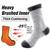 Busy Socks Winter Warm Thermal Socks for Men Women Extra Thick Insulated Heated Crew Boot Socks for Extreme Cold Weather, Large, 1 Pair Dark Grey view 4
