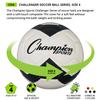 Champion Sports Challenger Soccer Ball, Size 4, Black/White view 2