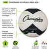 Champion Sports Challenger Soccer Ball, Size 4, Black/White view 3