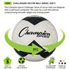 Champion Sports Challenger Soccer Ball, Size 5, Black/White view 2