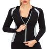 DoLoveY Sauna Jacket For Women Hot Sweat Workout Shirt Body Shaper Neoprene Long Sleeve Slim Sport Top view 1