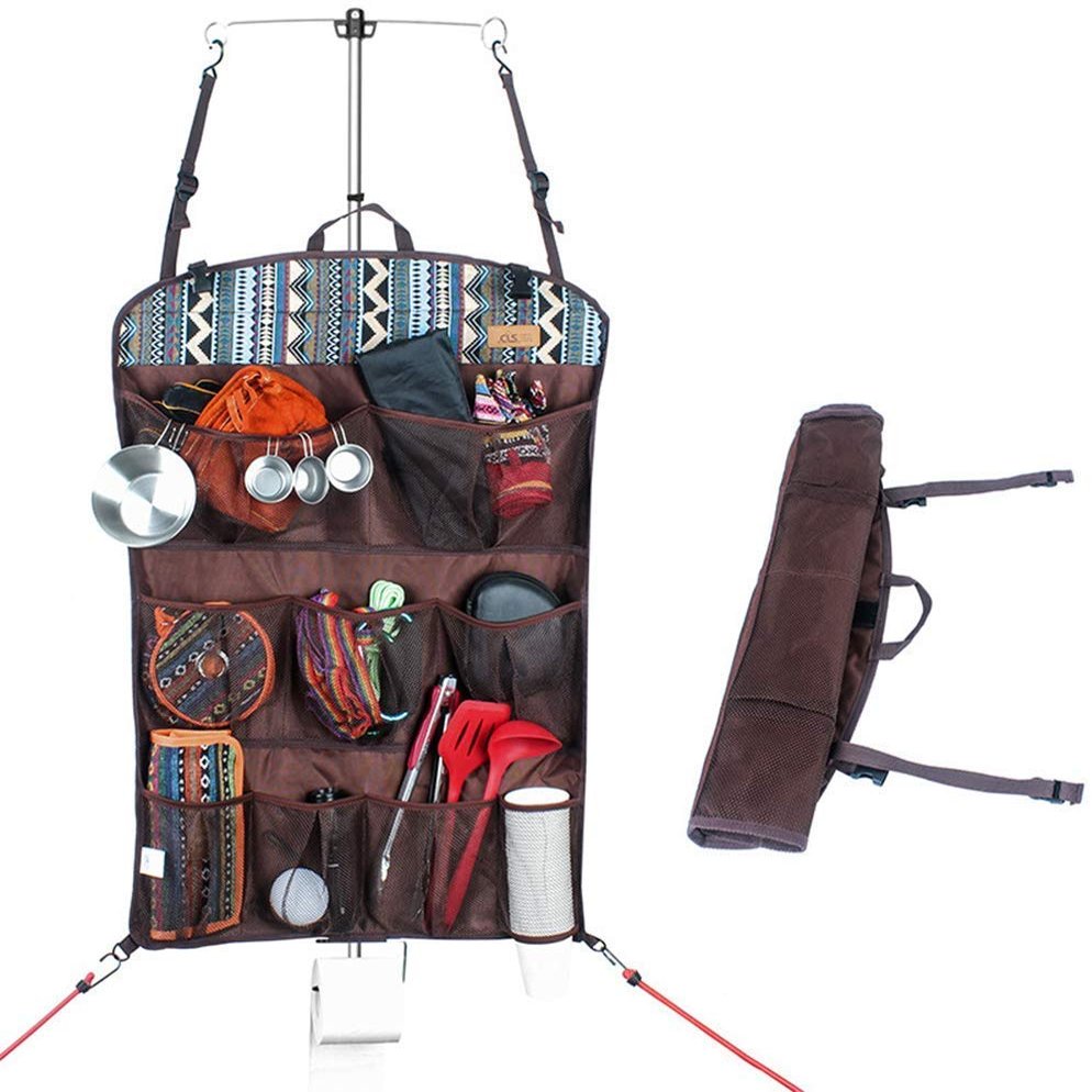Weatlake Multifunctional Foldable Portable Utensil Organizer for Camping Traveling Hiking