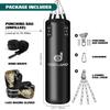 Odoland Punching Bag Set for Adults, 4FT PU Heavy Boxing Bag with 12OZ Boxing Gloves, Hand Wraps, Hanging Chains for MMA Karate Kickboxing Martial Art Home Gym Trainging - Unfilled view 2