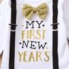 Detigee Baby Boy First New Year's Outfit Toddler Gentleman Pant Clothing Set with Hat (White,12-18 Months) view 4