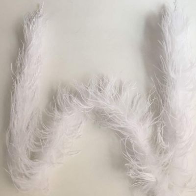 ADAMAI 72inch Natural Ostrich Feather Boa Halloween Cosplay Costume Accessory Holiday Decors (White)