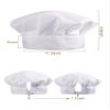 9 Pieces Chef Hats Adjustable Cooking Hat Elastic Kitchen Baker Caps for Adults (White) view 2