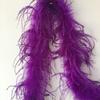ADAMAI 72inch Natural Ostrich Feather Boa Halloween Cosplay Costume Accessory Holiday Decors (Purple) view 2