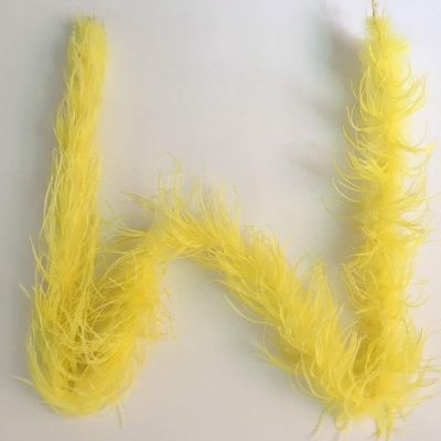ADAMAI 72inch Natural Ostrich Feather Boa Halloween Cosplay Costume Accessory Holiday Decors (Yellow)