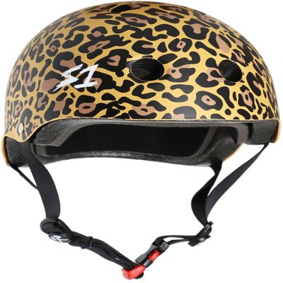 S1 Mini Lifer Helmet for Skateboarding, BMX, and Roller Skating - EPS Fusion Foam, CPSC & ASTM Certified - Tan Leopard Print Matte Medium (19.5")