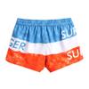 BIKMAN Blue and Red Striped Boardshort Women's Quick-Dry Beach Shorts (XL(Waist:30.1"-32.8")) view 2