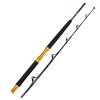 Fiblink 2 Piece Saltwater Trolling Rod Heavy Fishing Roller Rod Big Game Conventional Boat Fishing Pole with Roller Guides (30-50lb,6'6") view 1