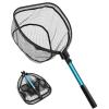 Collapsible Telescopic Pole Fishing Net - Folding Extend Rubber Coated Freshwater Saltwater Landing Net for Trout Bass Steelhead Salmon Kayak (SD-139SS(80CM)) view 1