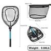 Collapsible Telescopic Pole Fishing Net - Folding Extend Rubber Coated Freshwater Saltwater Landing Net for Trout Bass Steelhead Salmon Kayak (SD-139SS(80CM)) view 3