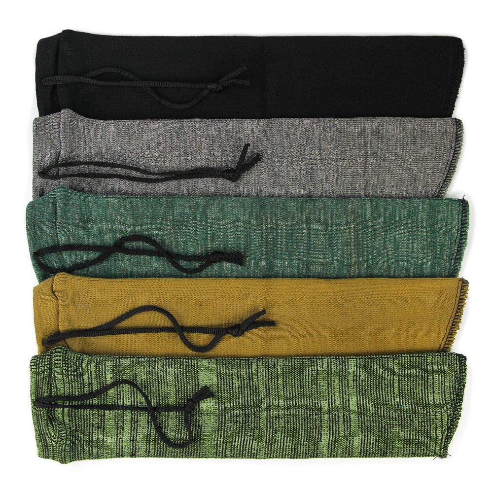 GUGULUZA Extra-Thick Gun Socks for Pistols, Pistol Sock for Handgun, 5 Pack Knit Silicone Treated Handgun Sleeve for Revolver, Drawstring Closure, Anti-Rust (5 Colors)