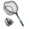 Collapsible Telescopic Pole Fishing Net - Folding Extend Rubber Coated Freshwater Saltwater Landing Net for Trout Bass Steelhead Salmon Kayak (SD-139S(1.1M)) view 1