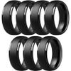 ThunderFit Silicone Mens Wedding Rings, 10mm Wide 2.5mm Thick Rubber Wedding Bands-Variety Multipack 1-7 view 1