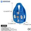 NewDoar 30KN CE Certified Large Rescue Pulley Single Sheave with Swing Plate for Outdoor Mountaineering Rock Climbing Rescue(Blue 2pcs) view 2