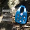NewDoar 30KN CE Certified Large Rescue Pulley Single Sheave with Swing Plate for Outdoor Mountaineering Rock Climbing Rescue(Blue 2pcs) view 4