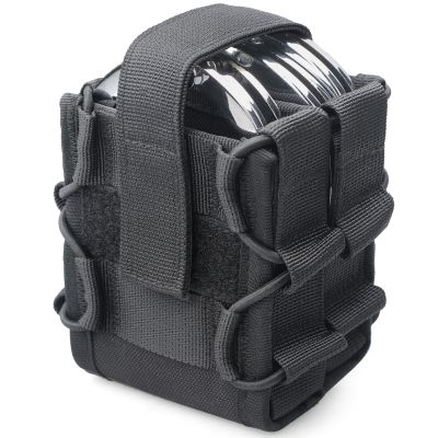 LIVANS Double Handcuff Pouch, Handcuff Holster for Duty Belt, Molle Handcuffs Case for Vest Fit Asp/Hinged/Chain/Folding Rigid Handcuffs, Hand Cuff Holster for Police, Law Enforcement, Security Guard