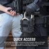LIVANS Double Handcuff Pouch, Handcuff Holster for Duty Belt, Molle Handcuffs Case for Vest Fit Asp/Hinged/Chain/Folding Rigid Handcuffs, Hand Cuff Holster for Police, Law Enforcement, Security Guard view 3
