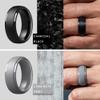 ThunderFit Silicone Mens Wedding Rings, 10mm Wide 2.5mm Thick Rubber Wedding Bands-Variety Multipack 1-7 view 3