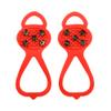 Milaloko 1 Pair (Kids Size) Crampons,Traction Cleats,Spike for Winter Walking Safety,Shoe Grips on IceSnow for Children Girls and Boys (Red) view 1