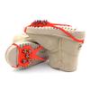 Milaloko 1 Pair (Kids Size) Crampons,Traction Cleats,Spike for Winter Walking Safety,Shoe Grips on IceSnow for Children Girls and Boys (Red) view 3