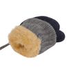 Greenery-GRE Cartoon Infant Toddler Mittens with String Winter Warm Knit Gloves with Fleece Lined for Baby Girls Boys 0-3 Y view 3