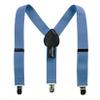 Spring Notion Boys' Elastic Suspenders with Leather Crosspatch Steel Blue Medium view 1
