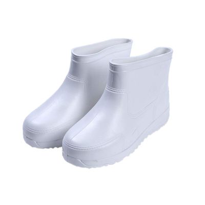 Healifty 1 Pair Boots Rain Boot Low Canister Rain Shoes Thicken Rain Shoes Water Proof Shoes Waterproof Rain Shoes Womens Rain Footwear Short Garden Shoes Calf Toddler Miss White Overshoes