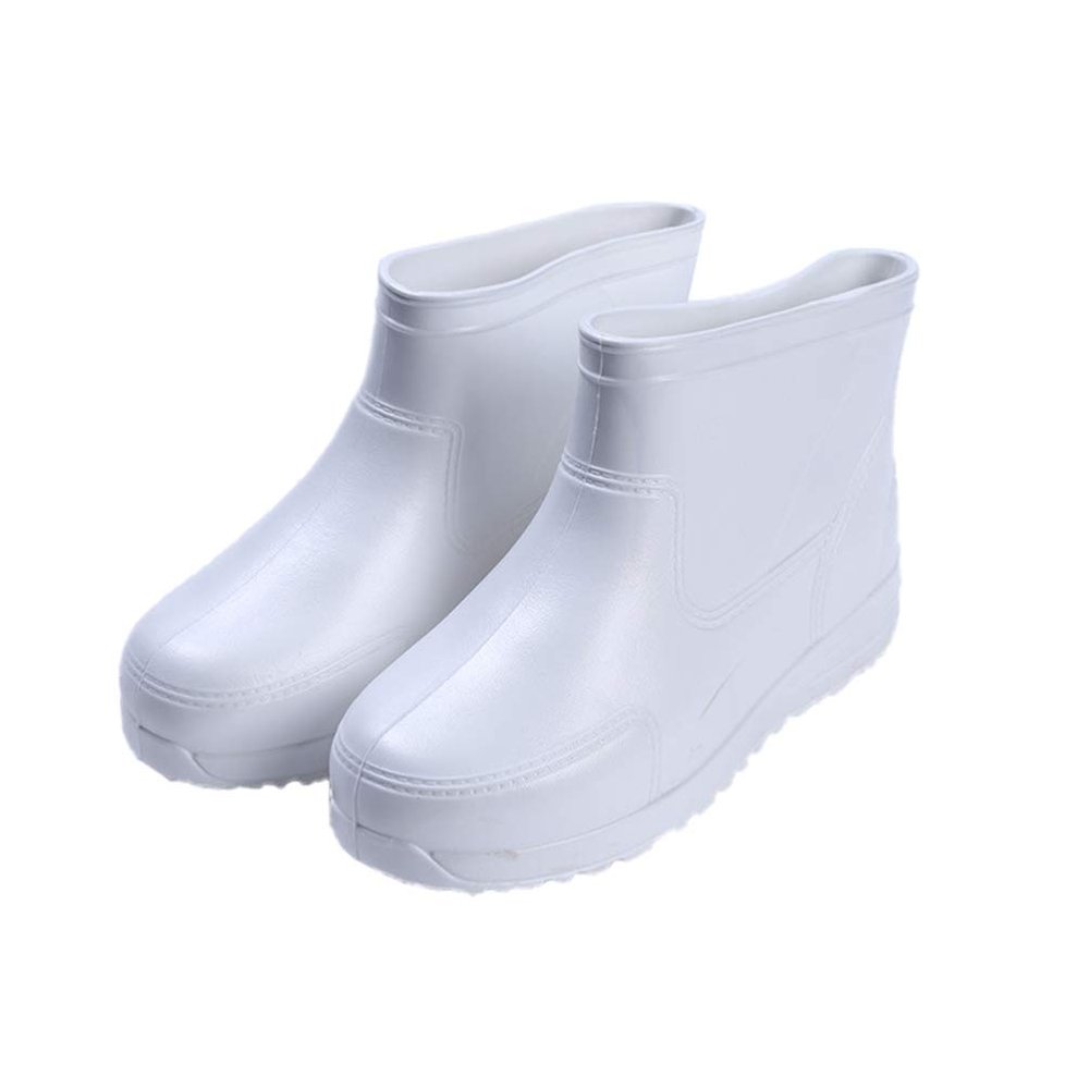 Healifty 1 Pair Boots Rain Boot Low Canister Rain Shoes Thicken Rain Shoes Water Proof Shoes Waterproof Rain Shoes Womens Rain Footwear Short Garden Shoes Calf Toddler Miss White Overshoes