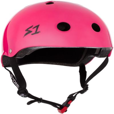 S1 Mini Lifer Helmet for Skateboarding, BMX, and Roller Skating - EPS Fusion Foam, CPSC & ASTM Certified - Hot Pink Gloss Large (20")