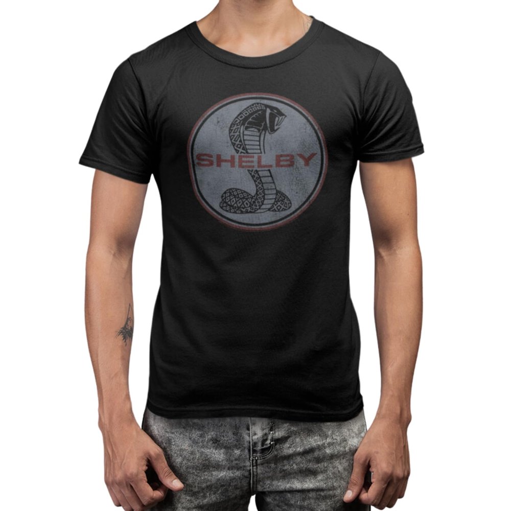 American Classics Shelby Vintage Racing Cobra Snake American Race Car Adult T-Shirt Black