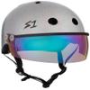S1 Lifer Visor Helmet Gen 2 for Skateboarding, BMX, and Roller Skating - EPS Fusion Foam, CPSC & ASTM Certified - Silver Gloss Glitter w/Iridium Visor Small (21") view 1